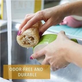 img 3 attached to 🌿 Eco-Friendly Natural Washing Up Dish Sponge: 100% Plant-Based Biodegradable, 3-Pack of Non-Odor Kitchen Sponges, Sustainable Unbleached Loofah, Plastic-Free Solution