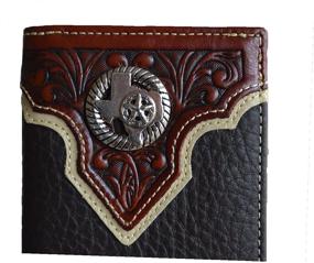 img 3 attached to 👝 Men's Western Concho Leather Bifold Wallet - Stylish Accessories for Gentlemen