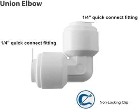img 2 attached to 🚰 High-Quality PureSec 1/4 RO Tubing Elbow Connector 90 Degree - Pack of 10 - Perfect for RO/DI Water Filter System and Aquarium