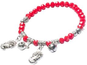 img 4 attached to 💰 Feng Shui Prosperity 6mm Bead Bracelet with Silver Plated Pi Xiu/Pi Yao, Bell Charm for Attracting Wealth and Good Fortune