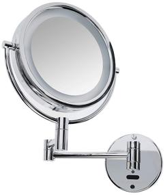 img 2 attached to 💡 Sharper Image Wall Mount Sensor Mirror with LED Lights - Chrome, 4 lbs