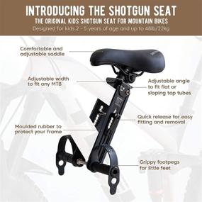 img 3 attached to 🚲 SHOTGUN Kids Bike Seat: Front Mounted Bicycle Seat for Children 2-5 Years, Compatible with All Adult MTB