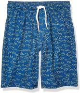 trunk green sharks 🦈 boys' swimwear by amazon essentials logo