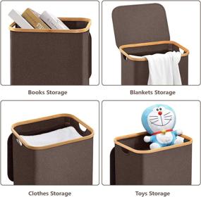 img 2 attached to 🧺 High-Quality Classic Brown Laundry Basket with Removable Liner, Handles, and Lid - BRIAN & DANY