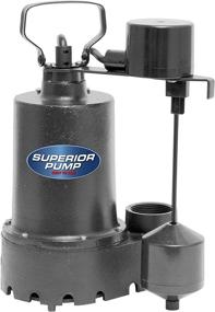img 4 attached to 💪 Highly Efficient Superior Pump 92341 1/3 HP Cast Iron Submersible Sump Pump featuring Vertical Float Switch for Optimal Performance