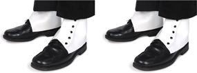 img 1 attached to 👞 Classic Elegance: Beistle 2 Pairs of White Spats - Timeless Style for Any Occasion