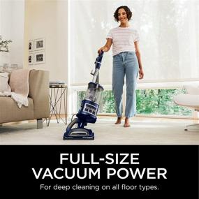 img 3 attached to 🦈 Shark NV360 Navigator Lift-Away Deluxe Upright Vacuum: High-Capacity Dust Cup, HEPA Filter, Swivel Steering, Blue