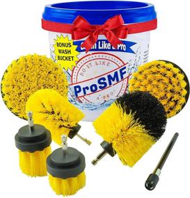 img 4 attached to ProSMF Drill Brush Attachment: Ultimate Household Cleaning Tool for Showers, Grout, Bathroom & More - Medium Size