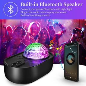 img 2 attached to 🌟 Fire Star Projector: Galaxy Light Starlight Night Lamp with Bluetooth, Timer, Music, Remote Control, and Real Room LED Ocean Wave Cloud Stars - Perfect for Kids, Adults, Bedroom, Ceiling, and Toddler