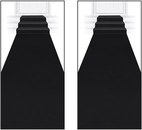img 2 attached to Enhance Your Event with Beistle Black Carpet Runner - 2 Piece Set
