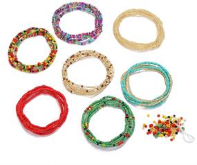 img 4 attached to Multicolor African String Accessories for Boys - Weight Stretchy