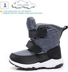 img 3 attached to 👟 Зимняя обувь для мальчиков "Outdoor Winter Boys' Shoes - Wowhah" - темно-синие, размер 26.