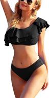 avidlove off shoulder swimsuit flounce bathing women's clothing logo