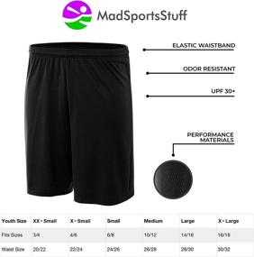 img 2 attached to Youth Basketball Shorts for Boys Girls Kids - No Pocket Design for Football Soccer Lacrosse - MadSportsStuff