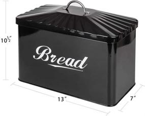 img 3 attached to X649 Black Metal Kitchen Storage Set for Home 🏺 - Bread Bin, Biscuit Tin, Tea, Coffee, Sugar Canister Containers