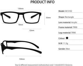 img 1 attached to OCCI CHIARI Large Reader Anti Blue Light Computer Reading Glasses 👓 Men Women 0 1.0 1.5 2 2.5 3 3.5 4.0 5.0 6.0