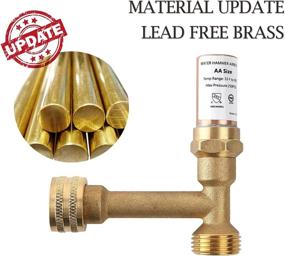 img 1 attached to 💦 Watflow Water Hammer Arrestor 2-Pack: Lead-Free Brass, 3/4" GHT Thread for Washing Machine, Pressure Reducer & Shock Absorption