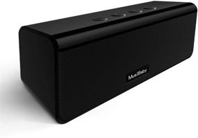 img 4 attached to 🔊 Портативная водонепроницаемая Bluetooth колонка - MusiBaby M71 Наружные беспроводные динамики, двойное соединение, Bluetooth 5.0, громкий стерео звук, громадный бас, 24 часа воспроизведения для дома и вечеринок (Черный)