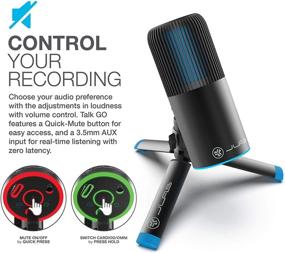 img 1 attached to 🎙️ JLab Talk Go USB Microphone with USB-C Output - Cardioid/Omnidirectional, 96k Sample Rate, 20Hz-20kHz Frequency Response, Volume Control, Quick Mute - Plug and Play