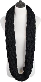 img 1 attached to 🧣 High-Quality Winter Criss Cross Knit Thick Infinity Loop Circle Scarf