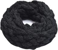 🧣 high-quality winter criss cross knit thick infinity loop circle scarf logo