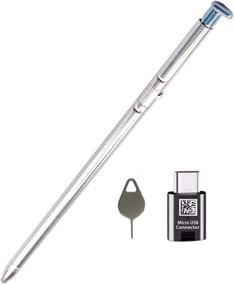 img 3 attached to 🖊️ Replacement Stylus Pen for LG Stylo 6 Q730 US All Verison - Stylo 6 S Pen with C-Type Adapter+Eject Pin (White Phone Pen)