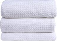 🌬️ aavni homes 100% pure cotton blanket - premium twin size white waffle weave blanket for year round comfort logo