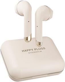 img 4 attached to 🎧 Усиливатель счастья: Happy Plugs Air 1 Plus Gold - Беспроводные Bluetooth наушники с длительным временем работы и непревзойденной совместимостью.