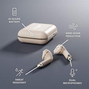 img 3 attached to 🎧 Усиливатель счастья: Happy Plugs Air 1 Plus Gold - Беспроводные Bluetooth наушники с длительным временем работы и непревзойденной совместимостью.