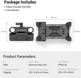 img 3 attached to SMALLRIG Универсальная плечевая накладка для камеры с зажимом для штанги 15 мм LWS - Оптимизирована для DSLR, беззеркальных и маленьких камер (2894)