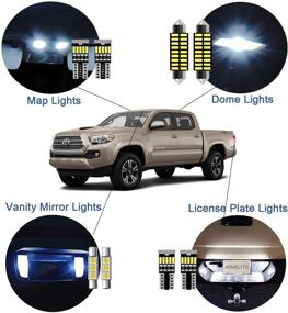 img 2 attached to 🔆 Upgrade Your Toyota Tacoma's Interior with Ultra Bright LED Lights Kit: Map, Dome, License Plate & Vanity Mirror Replacement 2005-2015