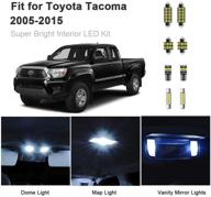 🔆 upgrade your toyota tacoma's interior with ultra bright led lights kit: map, dome, license plate & vanity mirror replacement 2005-2015 logo