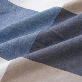 img 1 attached to 🛏️ UFRIDAY Набор наволочек Король синий - Постельное белье из 100% вымытого хлопка с молнией, чехол для одеяла в клетку буффало - Ультра мягкий и легкий уход (104 x 90 дюймов)