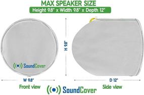 img 3 attached to 🔊 Premium White Heavy Duty Marine Speaker Covers - Perfect Fit for Round 6.5" & Oval 6x9 Boat ATV Wakeboard Tower Pod Speakers from Top Brands - Boss Audio, MCM Custom Audio, Rockville (Size H 9.8" x W 9.8" x D 12")