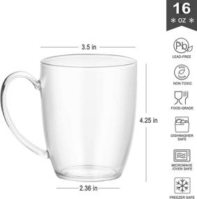 img 3 attached to ☕ Enindel 3029 01 Large Coffee Glass