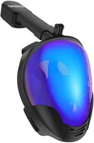 img 4 attached to 🤿 Ultimate Full Face Snorkel Mask with UV Protection, Anti-Fog, Anti-Leak: SMACO's 180° Panoramic View Swimming Mask for Adults and Youth with Detachable Camera Mount