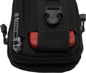 img 1 attached to LefRight Tactical Molle Pouch: EDC Utility Gadget Waist Bag with Phone Belt 🎒 Clip Holder for iPhone 6s/7/X, S21, Moto Z Force Play - Outdoor Men's Essential