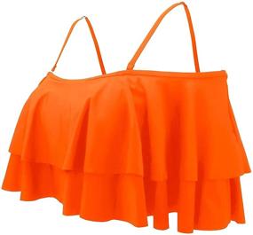 img 2 attached to Womens Flounce Swimsuit with Off Shoulder Ruffled Chic Bikini Tops - Tempt Me