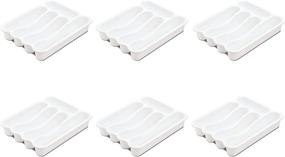 img 3 attached to Sterilite 15748006 Compartment Cutlery 6 Pack