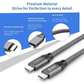 img 2 attached to ⚡ 100 Вт PD быстрая зарядка USB C на USB C кабель, передача данных 10 Гбит/с и вывод видео 4K с E-Marker - совместим с Thunderbolt 3 для MacBook Pro, iPad Pro, Galaxy S20, Pixel, Switch.