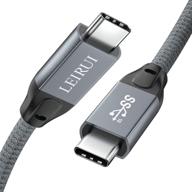 ⚡ 100 вт pd быстрая зарядка usb c на usb c кабель, передача данных 10 гбит/с и вывод видео 4k с e-marker - совместим с thunderbolt 3 для macbook pro, ipad pro, galaxy s20, pixel, switch. логотип