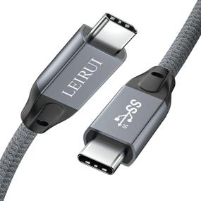 img 3 attached to ⚡ 100 Вт PD быстрая зарядка USB C на USB C кабель, передача данных 10 Гбит/с и вывод видео 4K с E-Marker - совместим с Thunderbolt 3 для MacBook Pro, iPad Pro, Galaxy S20, Pixel, Switch.