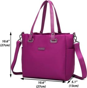 img 3 attached to 👜 Versatile Handbags: Stylish Shoulder Satchel with Fabric Handles for Women, Including Wallets