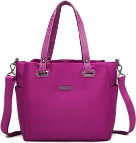 img 4 attached to 👜 Versatile Handbags: Stylish Shoulder Satchel with Fabric Handles for Women, Including Wallets