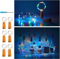 🍾 6-pack led cork light wine bottle starry fairy lights string lights battery operated bedroom, parties, wedding decor - 15 micro led diy string light (75cm/2.5ft) in multi-color логотип