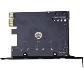 img 2 attached to 🔌 PCI Express(PCIe) в USB 3.0 Type C + Type A Расширительная карта с 4 портами, PCI-E в USB Дополнительная карта с разъёмом 15-пинового питания SATA для настольного ПК