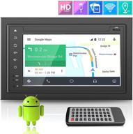 🚗 premium lanzar android 6.5" double din bluetooth car stereo receiver with wi-fi, gps, and hd 1080p support - touchscreen tablet style display, app download, sd/usb logo