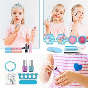 img 1 attached to Washable Princess Starter Cosmetic Set: Perfect for Little Makeup Enthusiasts!