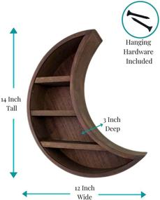 img 2 attached to Maduxy Wooden Crescent Moon Shelf