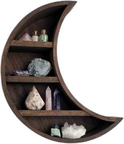 img 4 attached to Maduxy Wooden Crescent Moon Shelf